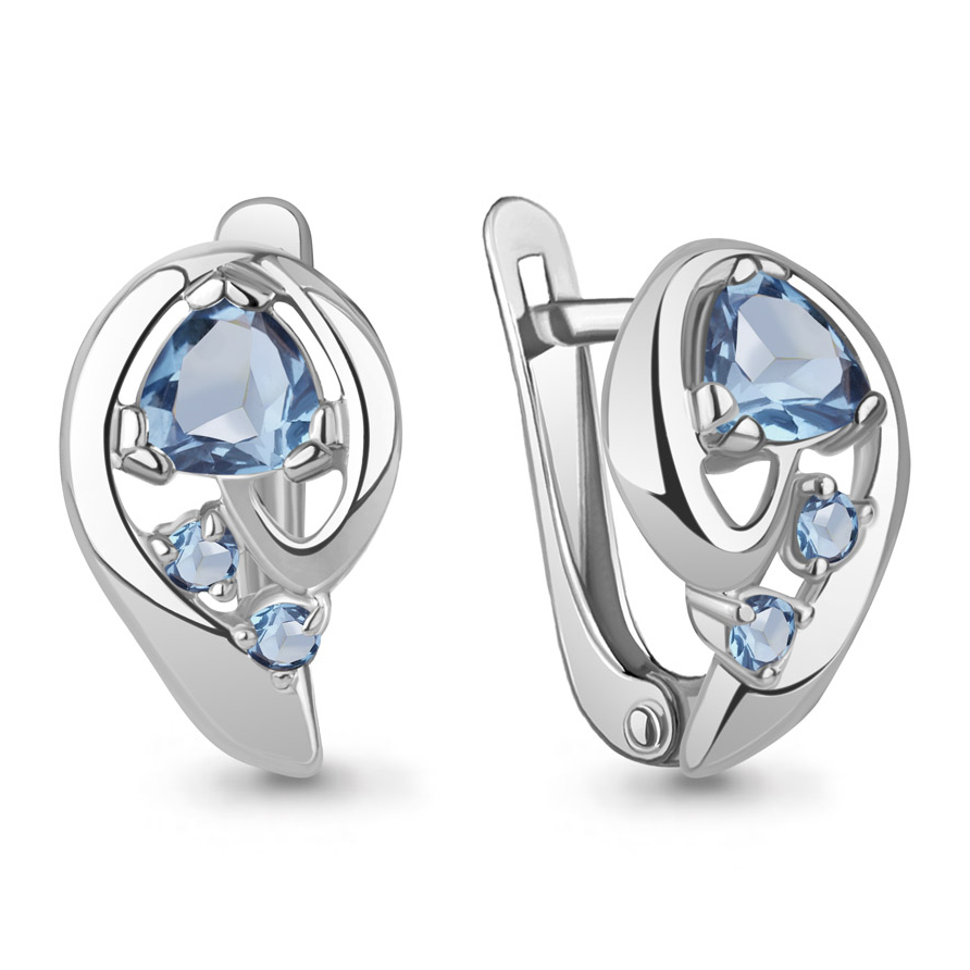 Серьги, серебро, топаз, 4966205.5
